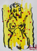 <strong>Jean Paul Guiragossian.</strong> Untitled - 2012 - Mixed Media on Paper - 76 x 56 cm. 